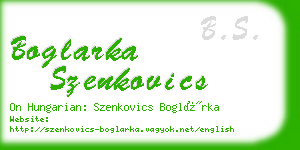 boglarka szenkovics business card